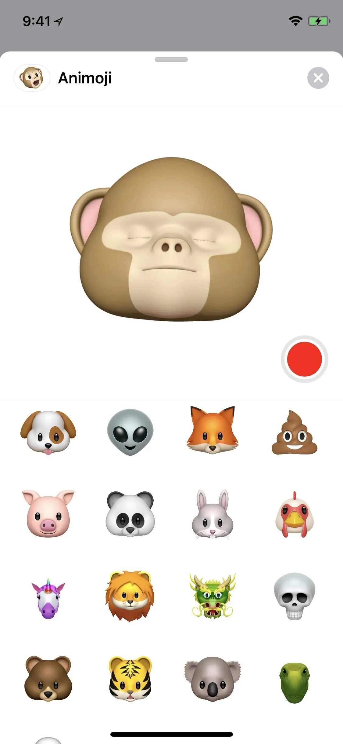 Cartoon monkey emoji with various other animal emojis below.