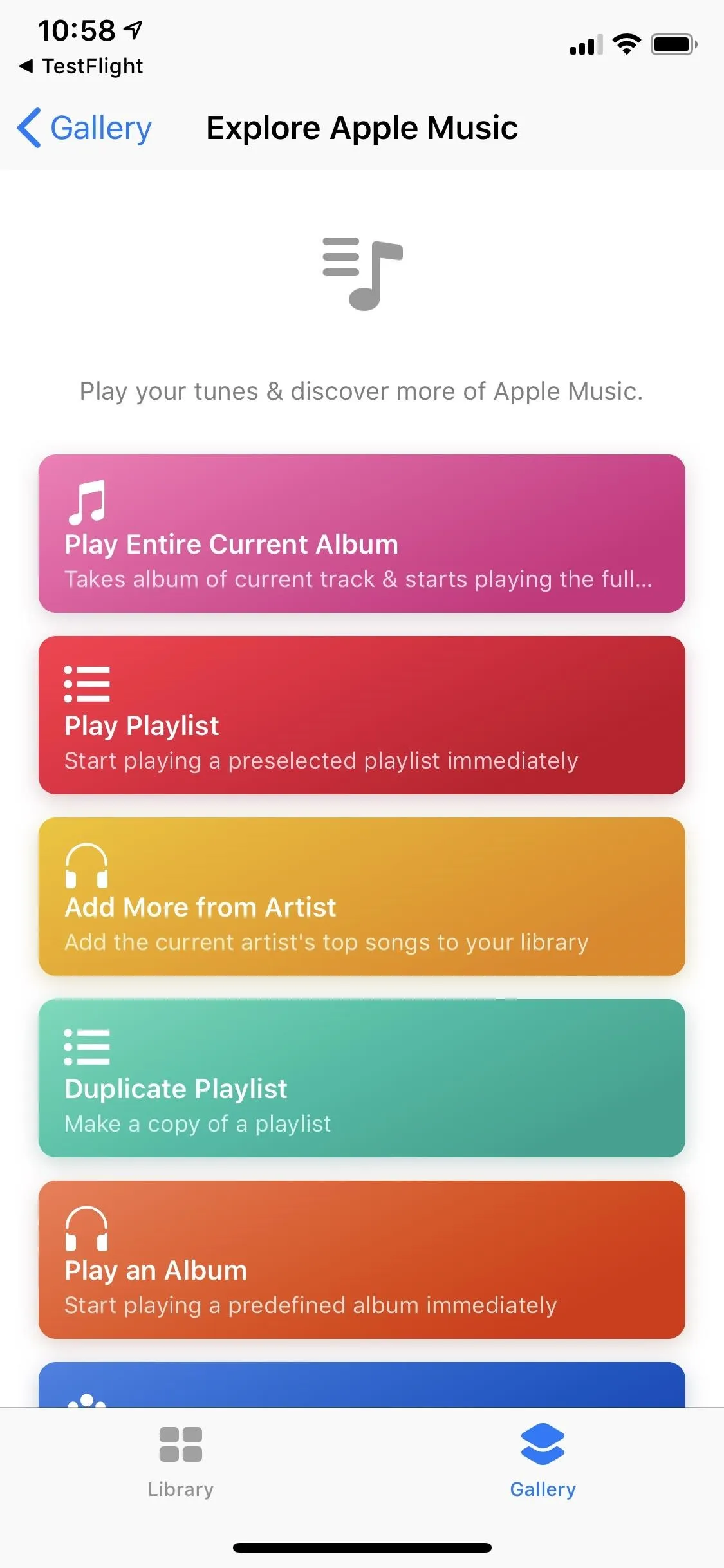 Apple Music Explore section featuring various playlists and categories.
