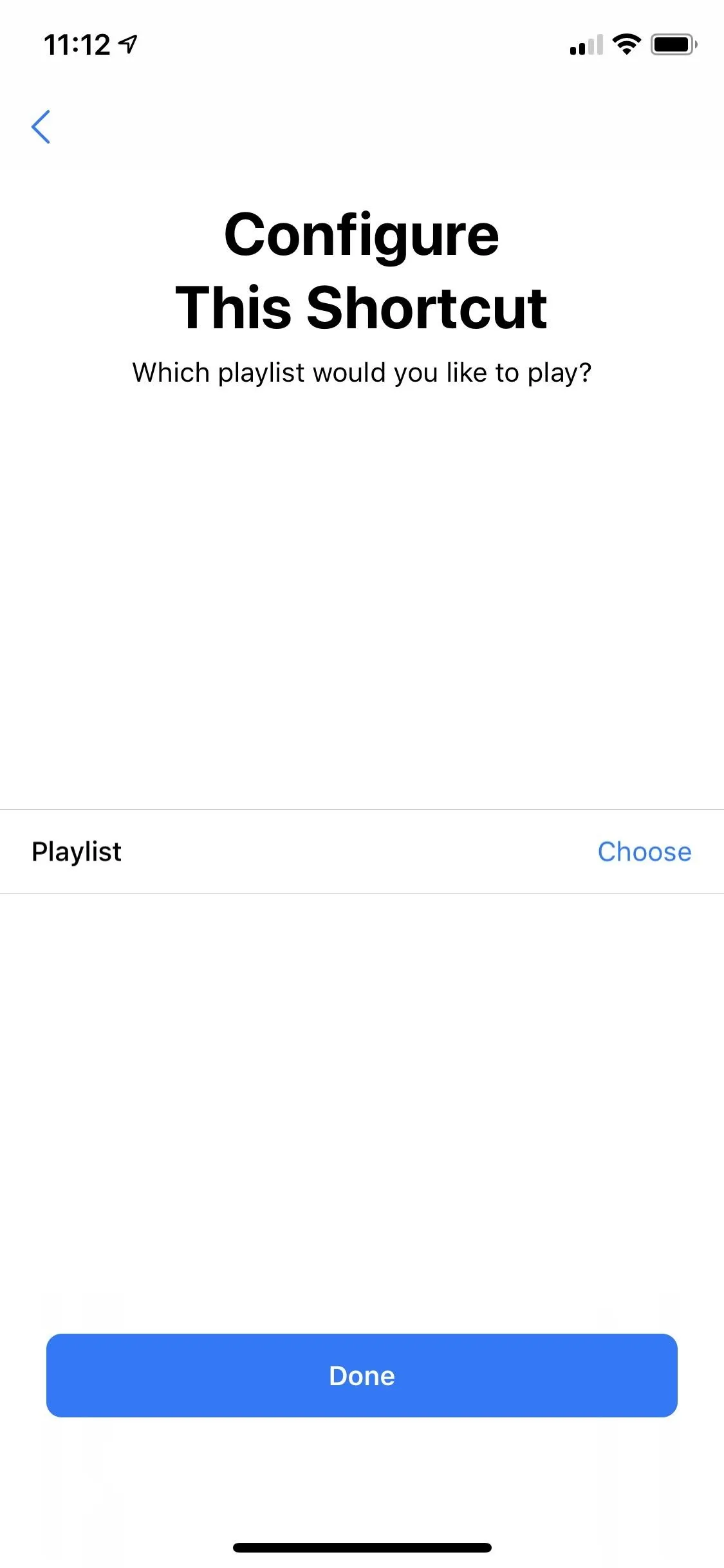Configure a shortcut on a mobile device.