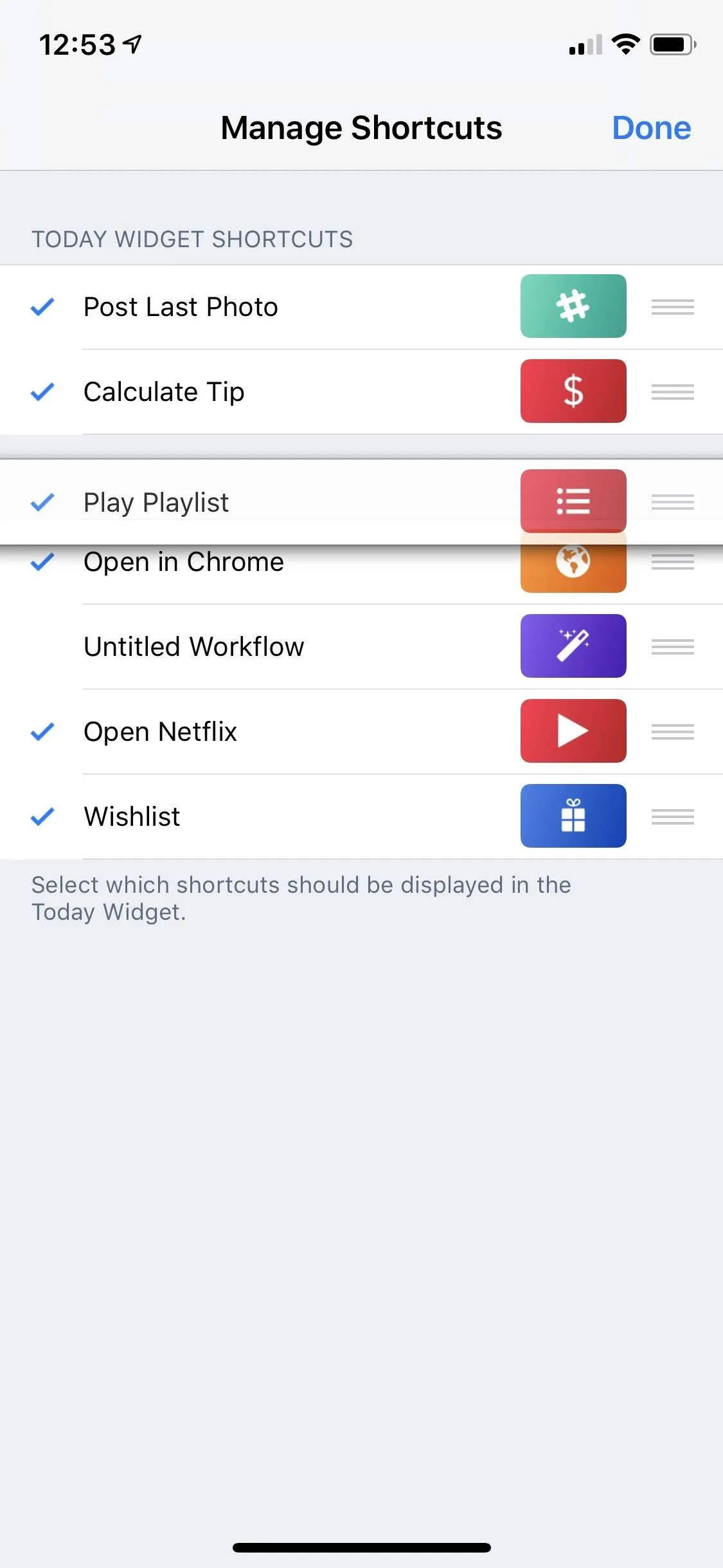 Manage elements interface with various app icons and their status indicators.