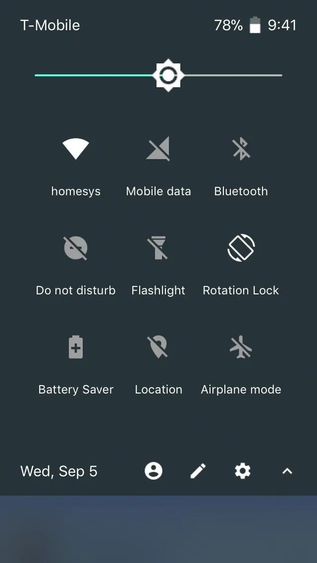 Mobile device settings menu with options for connectivity and features.