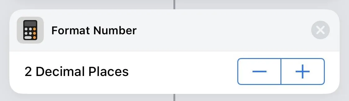 Format Number settings for 2 decimal places.