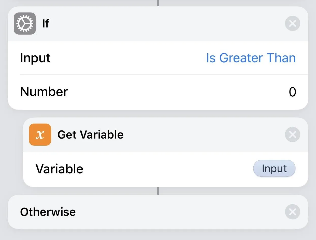 Conditional logic example in a programming or automation interface.