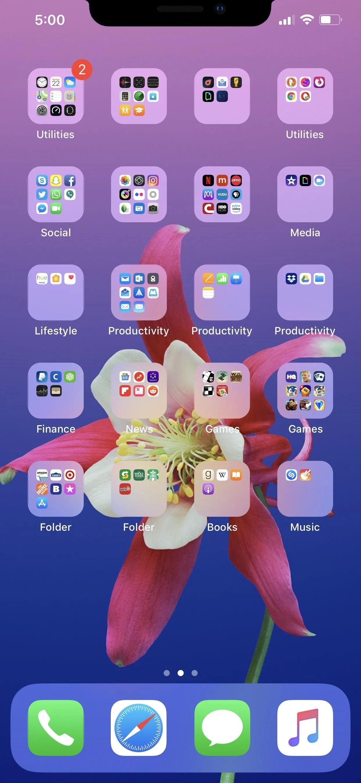 Screenshot showing an iPhone with the notch at the top of the screen.