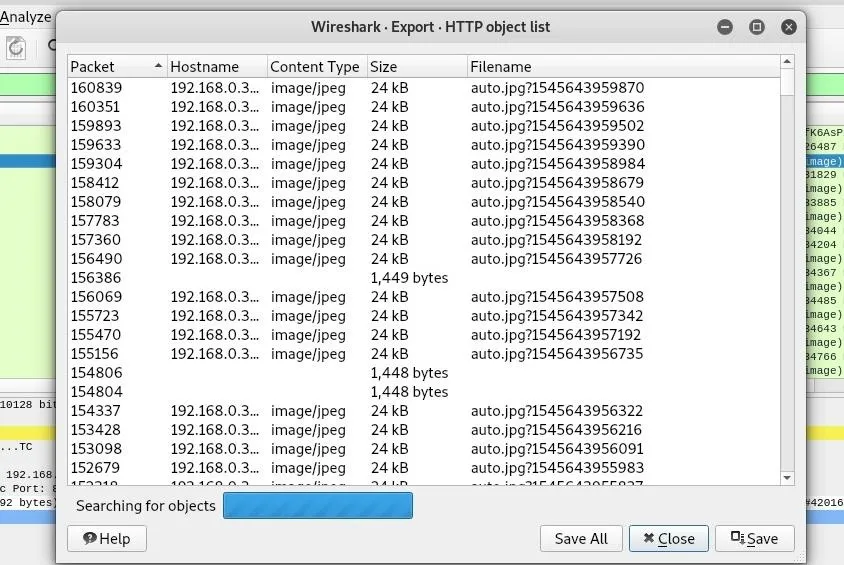 How to Intercept Images from a Security Camera Using Wireshark