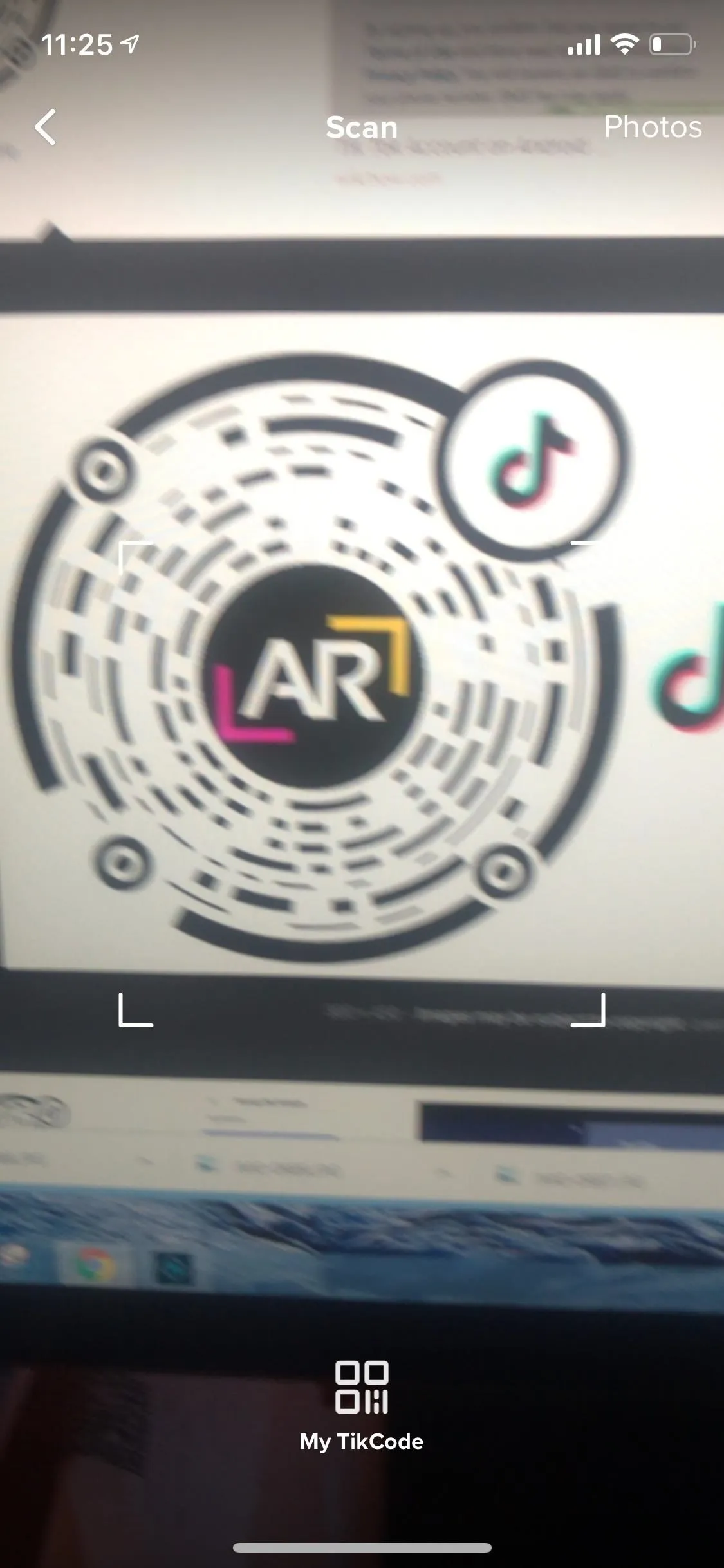 TikTok AR scan code design