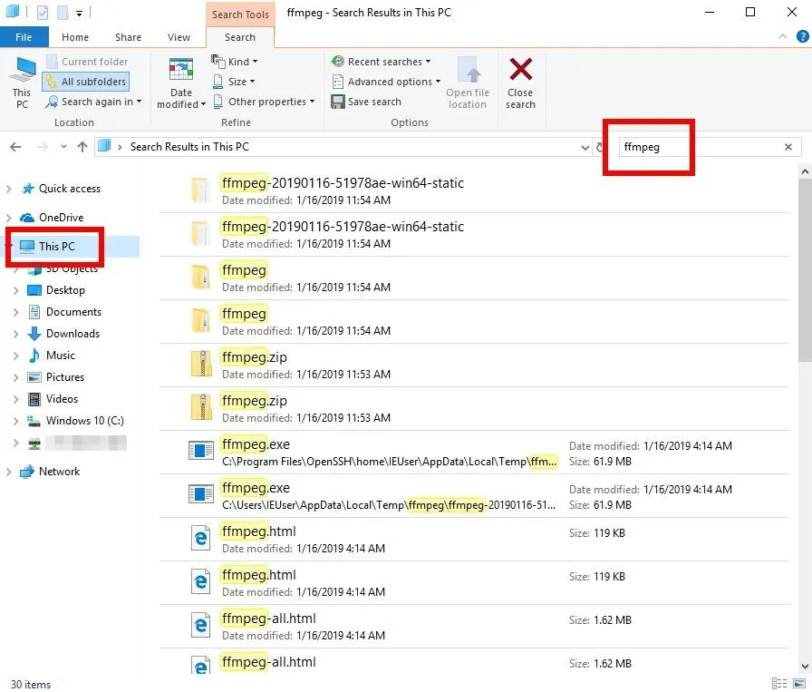 File directory view showing various files and folders on a computer.