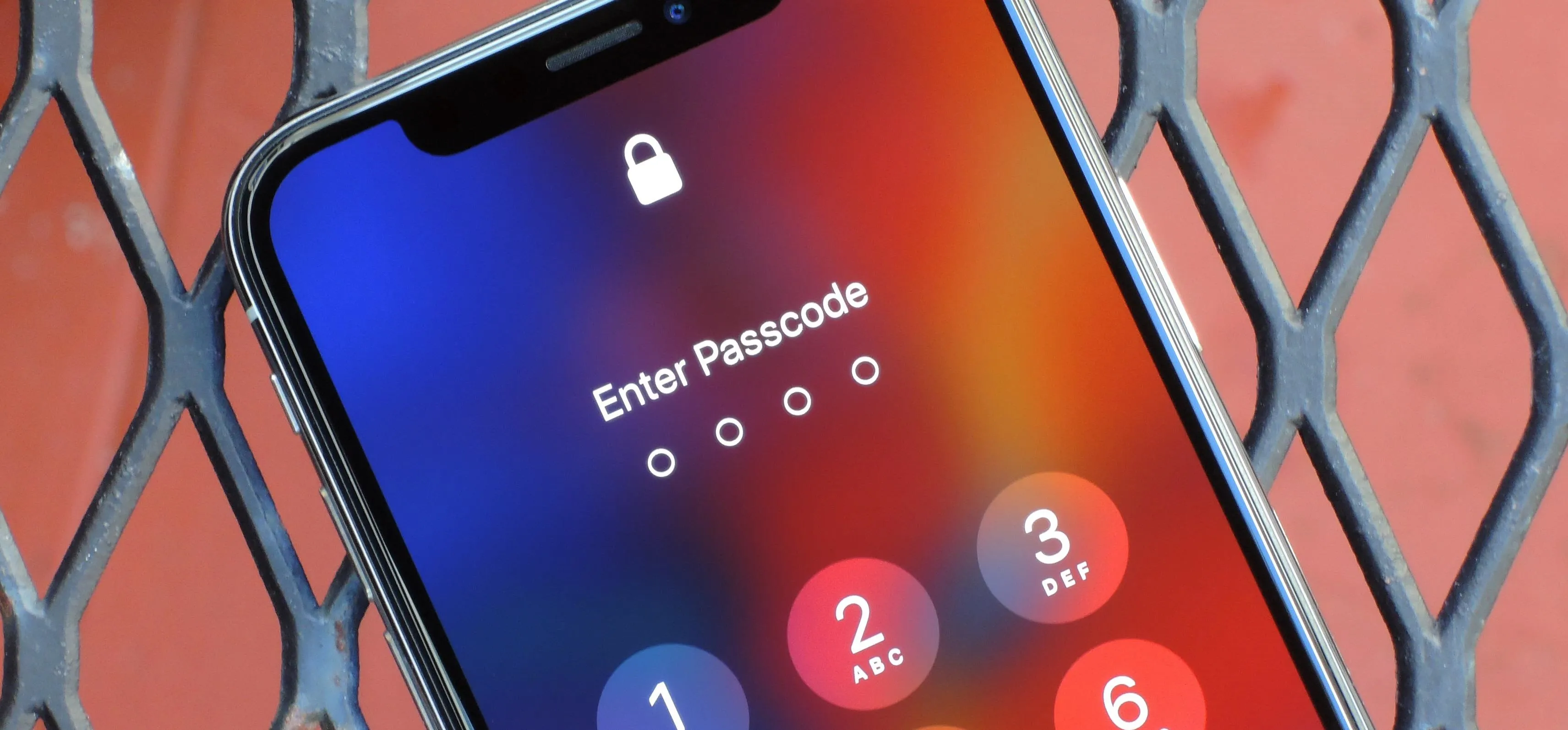 Smartphone displaying a passcode entry screen.