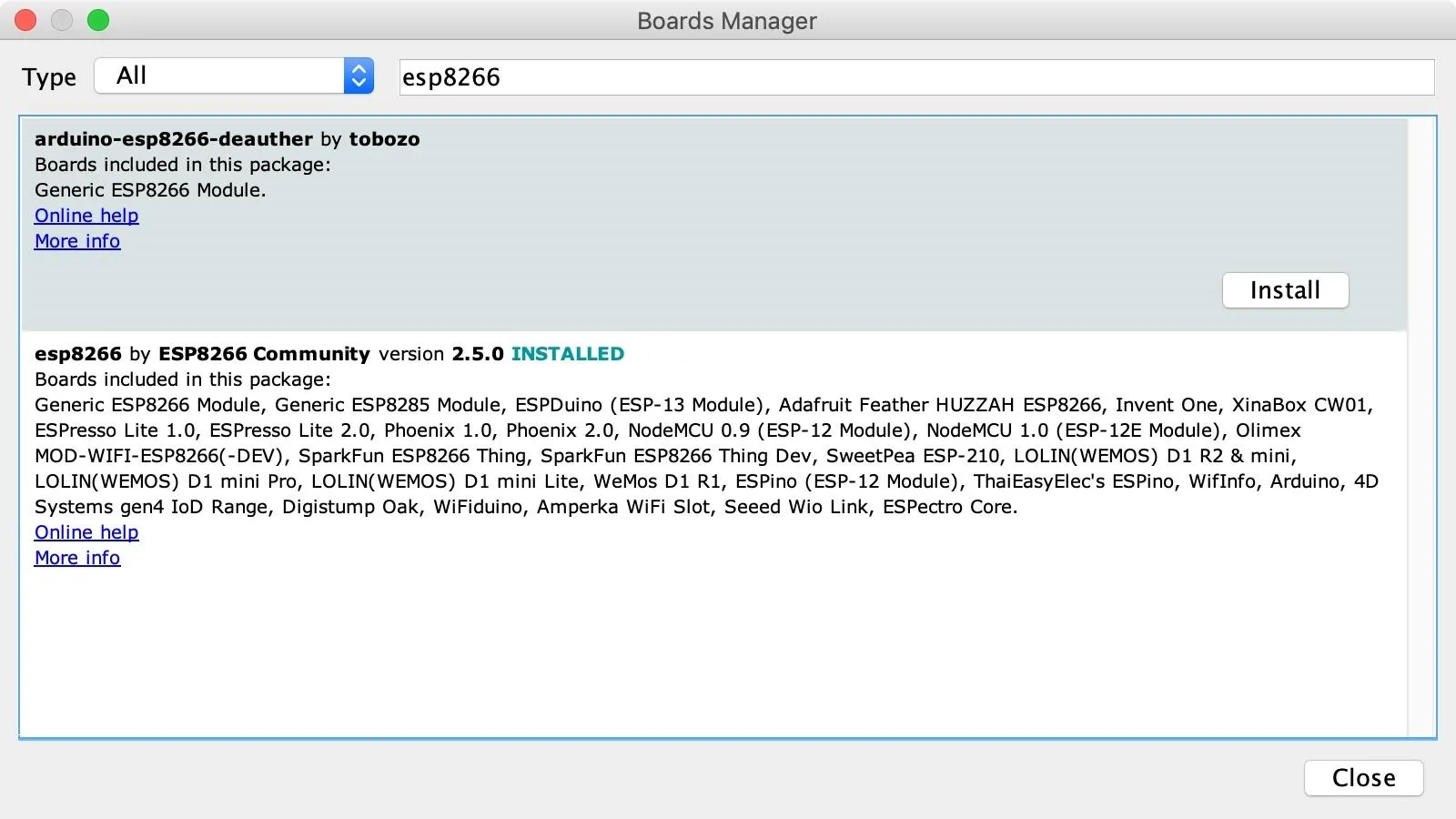 Software installation details for exp2048 version 2.0.0.