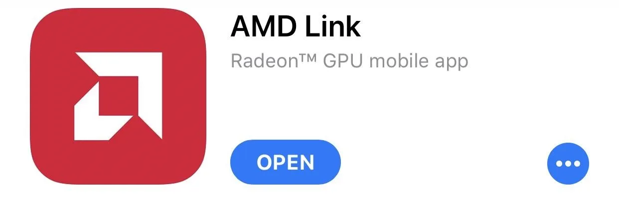 AMD Link mobile app icon for Radeon™ GPU.