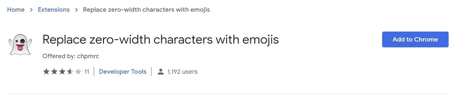 Replace zero-width characters with emojis - Chrome Extension