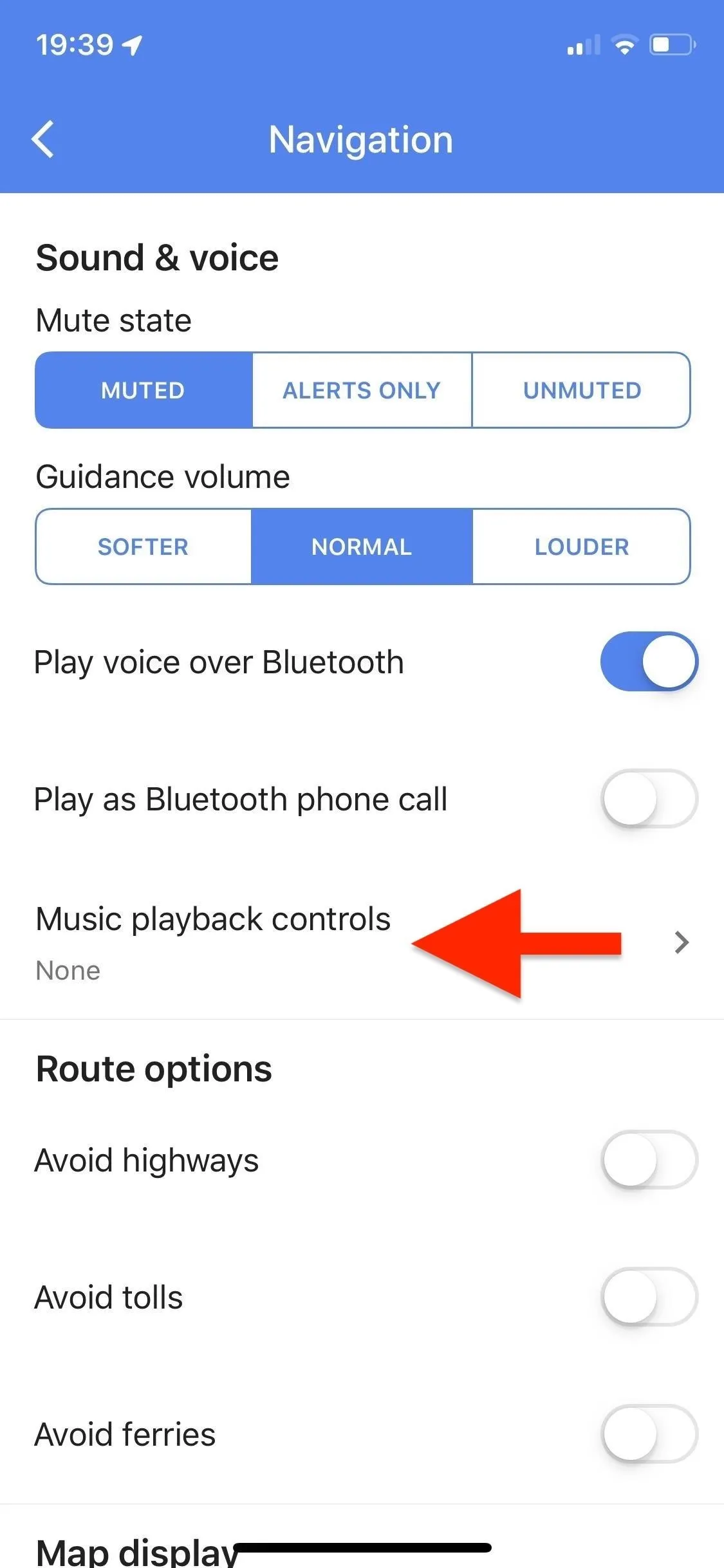 Settings menu showing navigation options and Bluetooth settings.