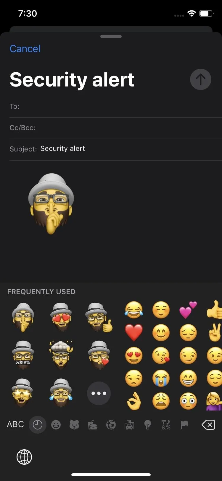 Security alert emoji representation