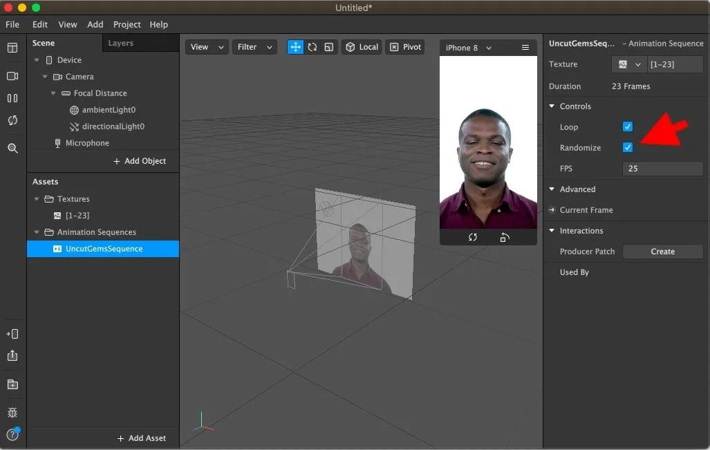 A user interface displaying photo editing software with a portrait image and editing options.
