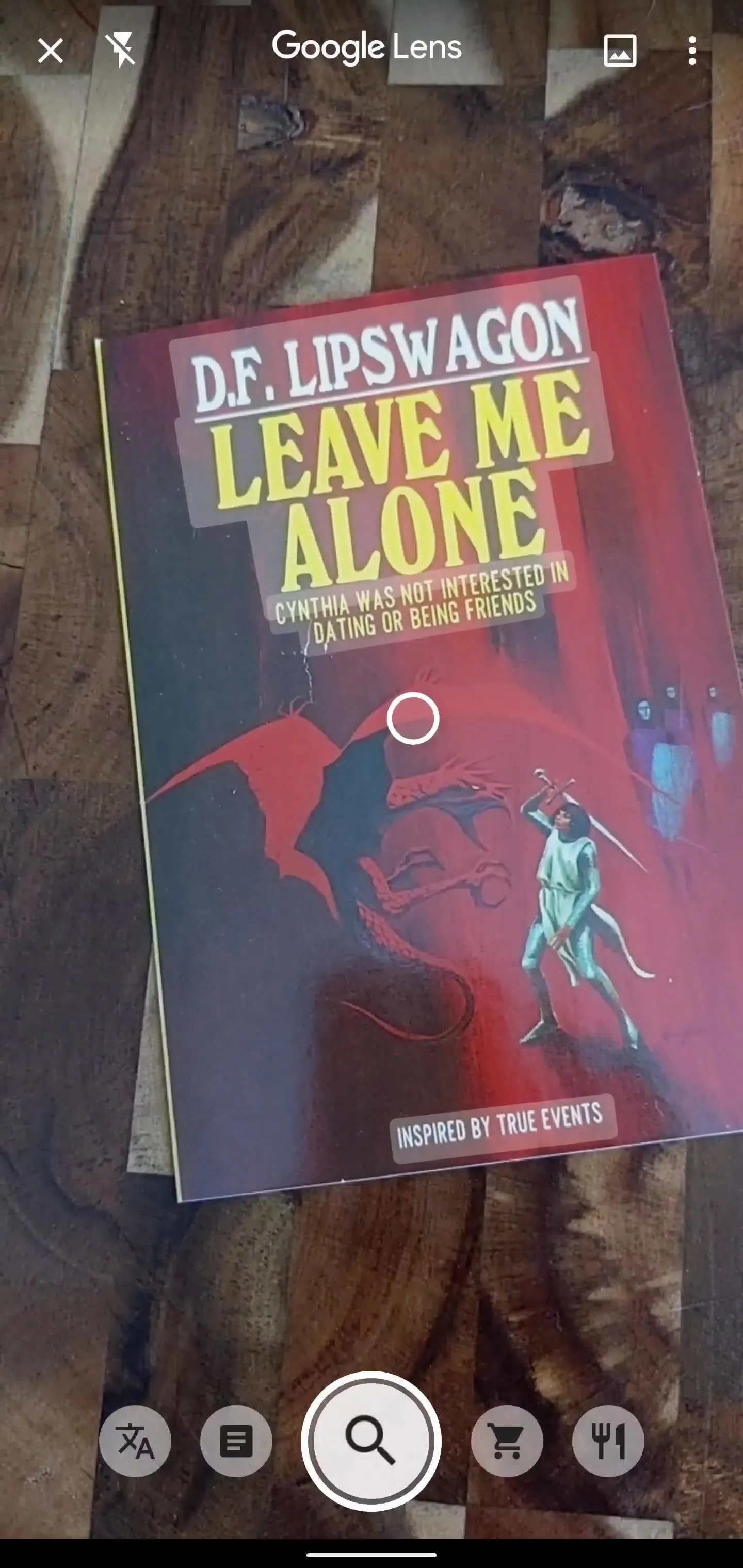 Book cover titled "Leave Me Alone" featuring a dragon and a mysterious figure.