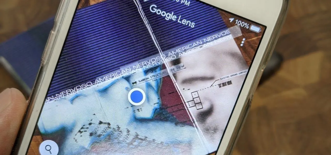 A person using Google Lens on a smartphone to analyze an image.