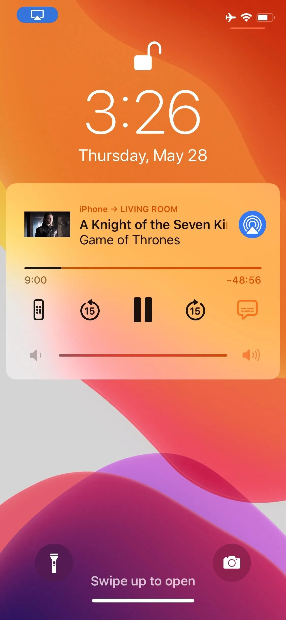 Music player interface displaying "A Knight of the Seven Kingdoms" playing on a smartphone.