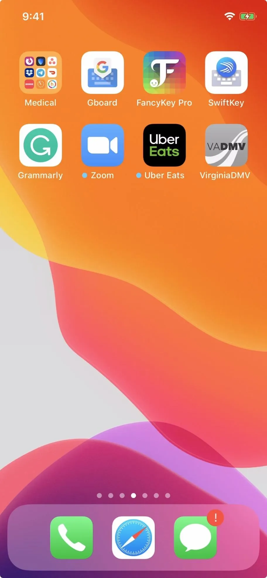 Smartphone home screen with various app icons displayed.