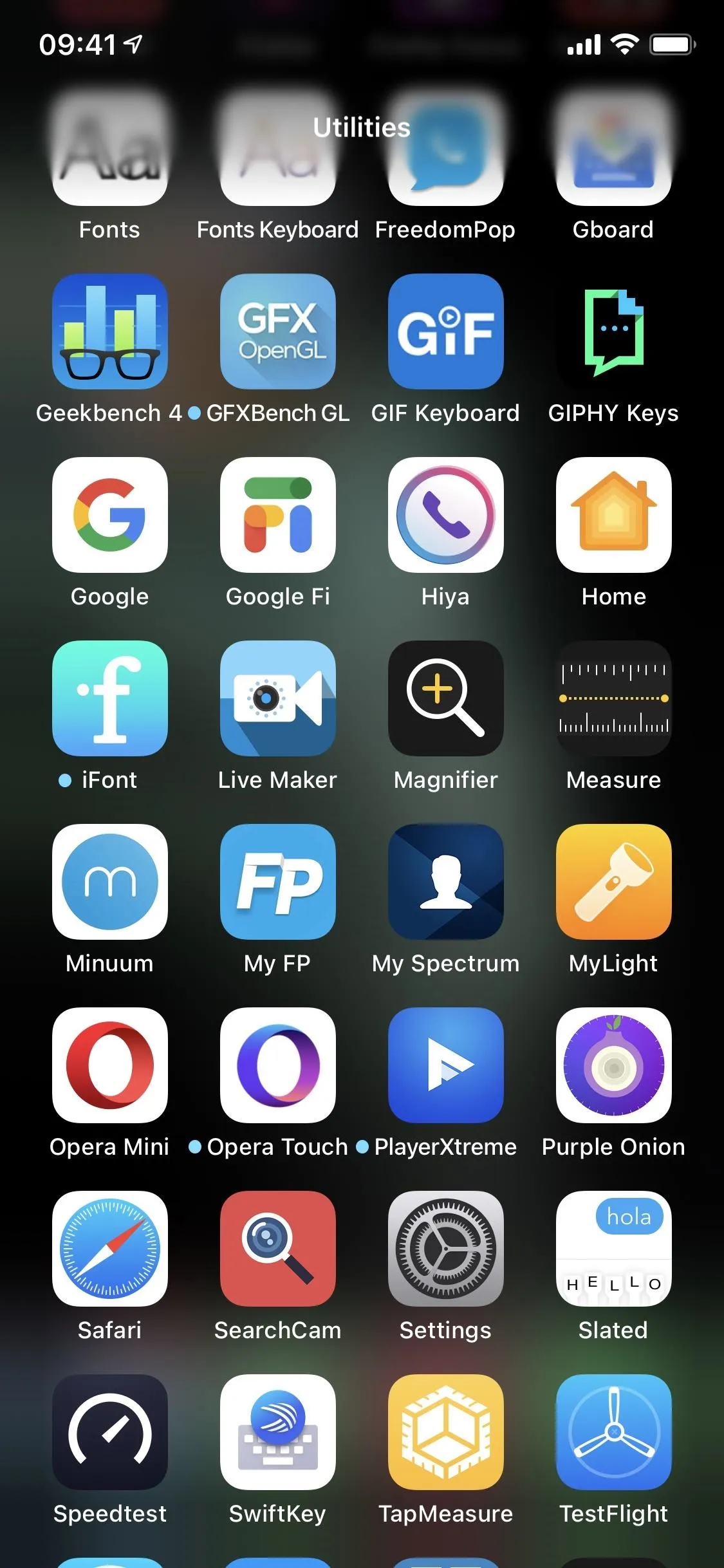 A smartphone screen displaying various app icons.