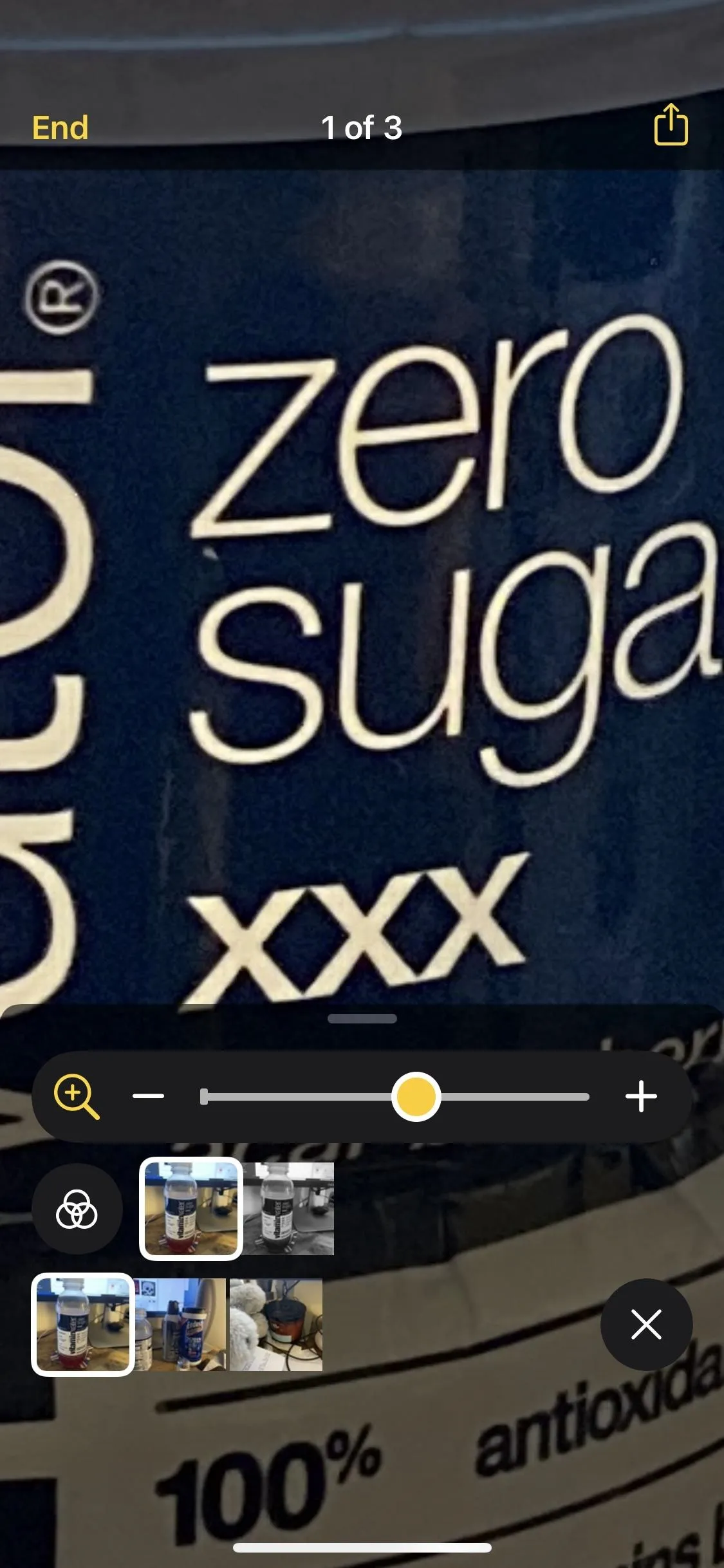 Zero sugar beverage label