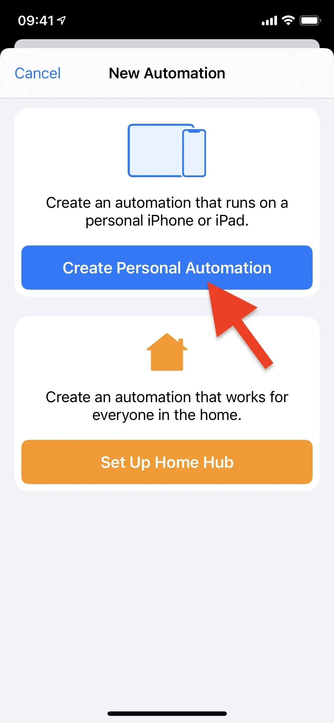 Create personal automation on a smartphone app.