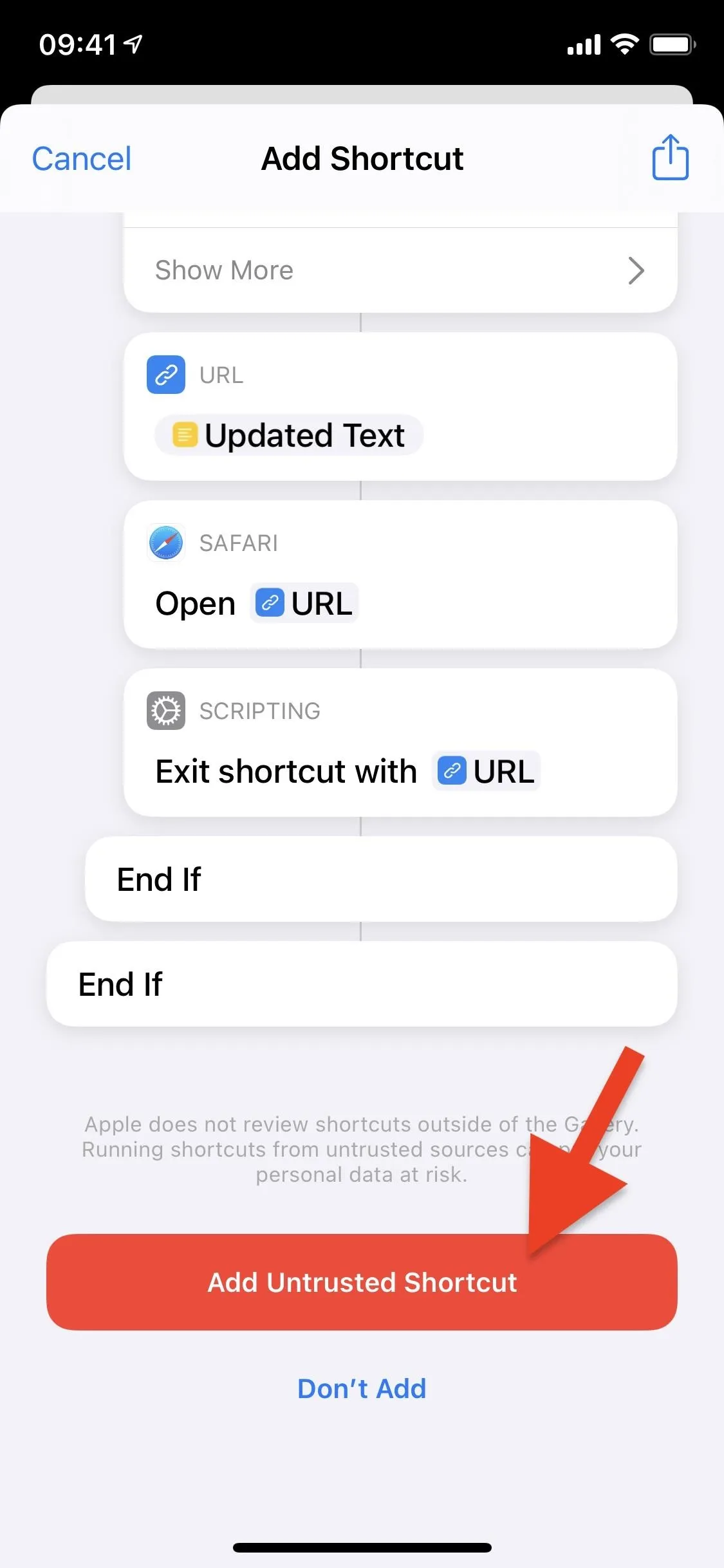 Add shortcut for URL in mobile app.