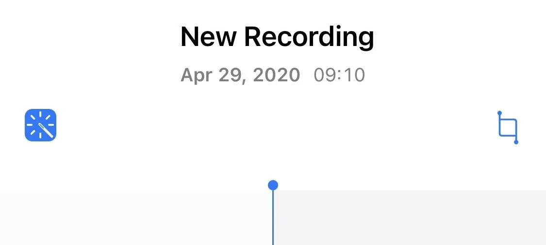 New recording interface with date and time.