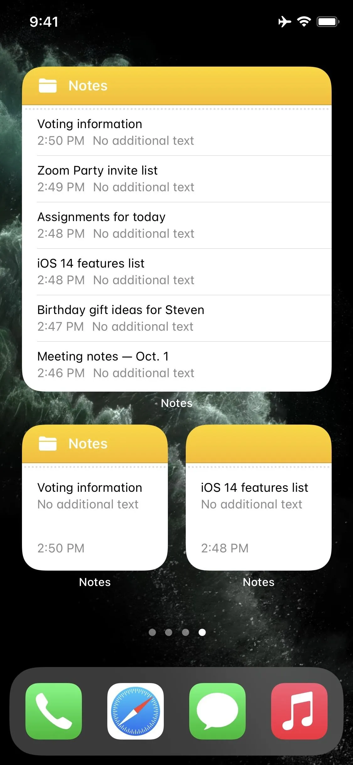 Home screen displaying app notifications and assignments on a smartphone.