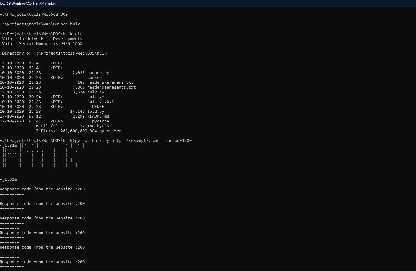 Command line interface displaying system information and processes.