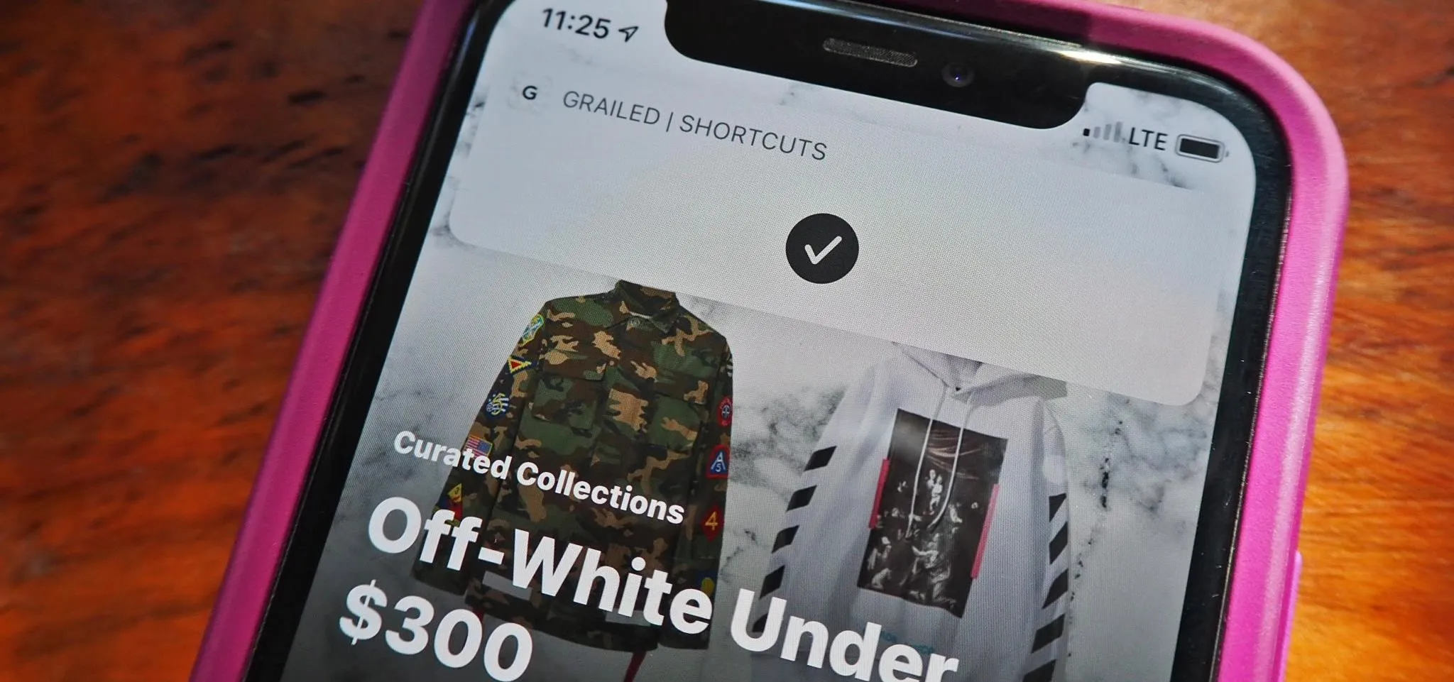 Mobile screen displaying a curated collection of Off-White products priced under $300.