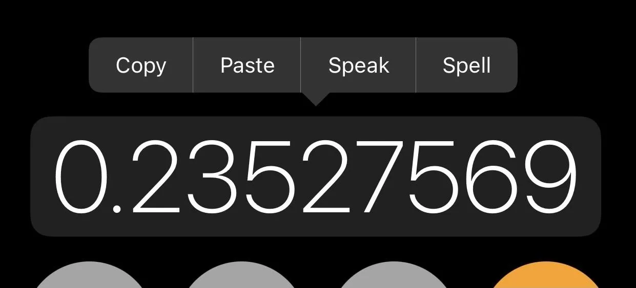 Decimal number 0.235275569 displayed on a calculator interface.