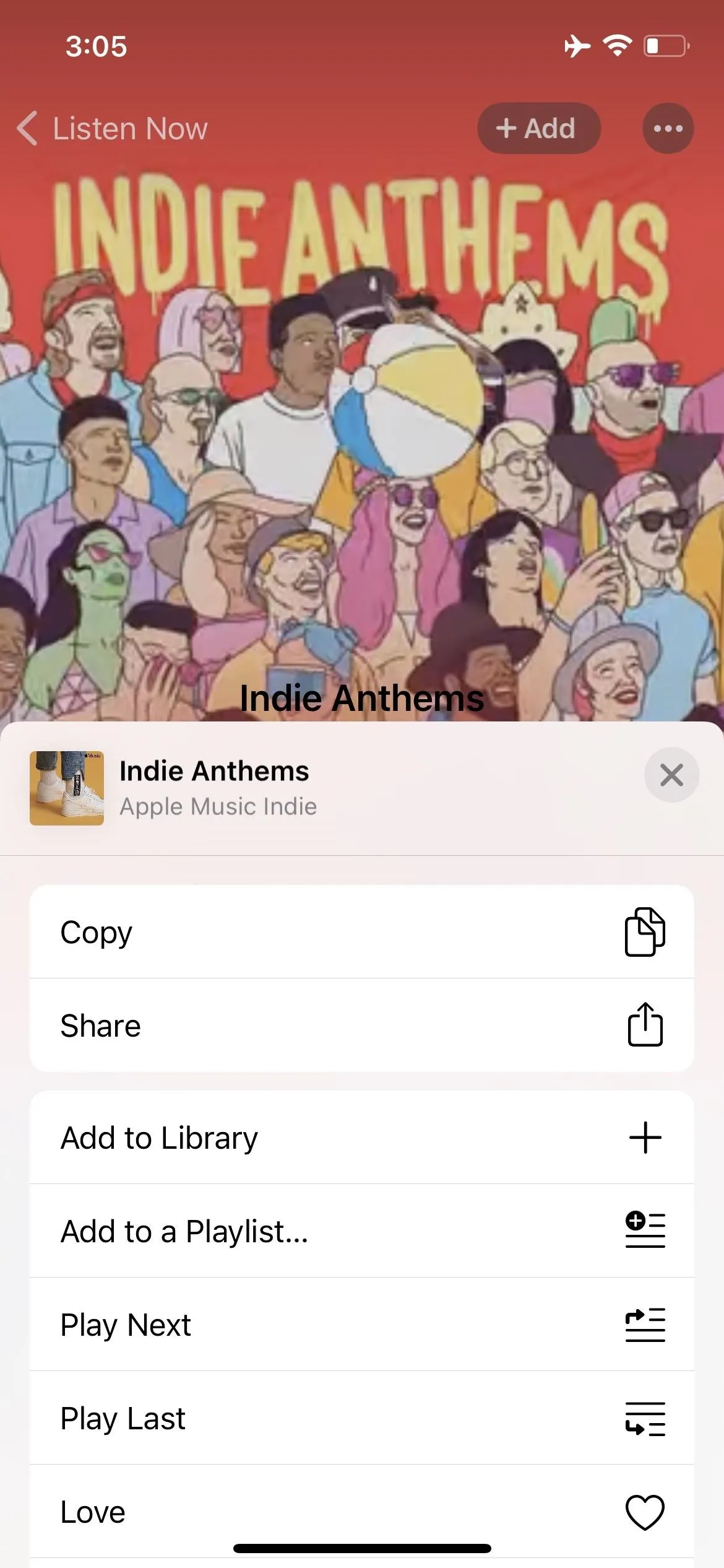 Illustration of diverse people enjoying music, with the title "Indie Anthems" featured prominently.