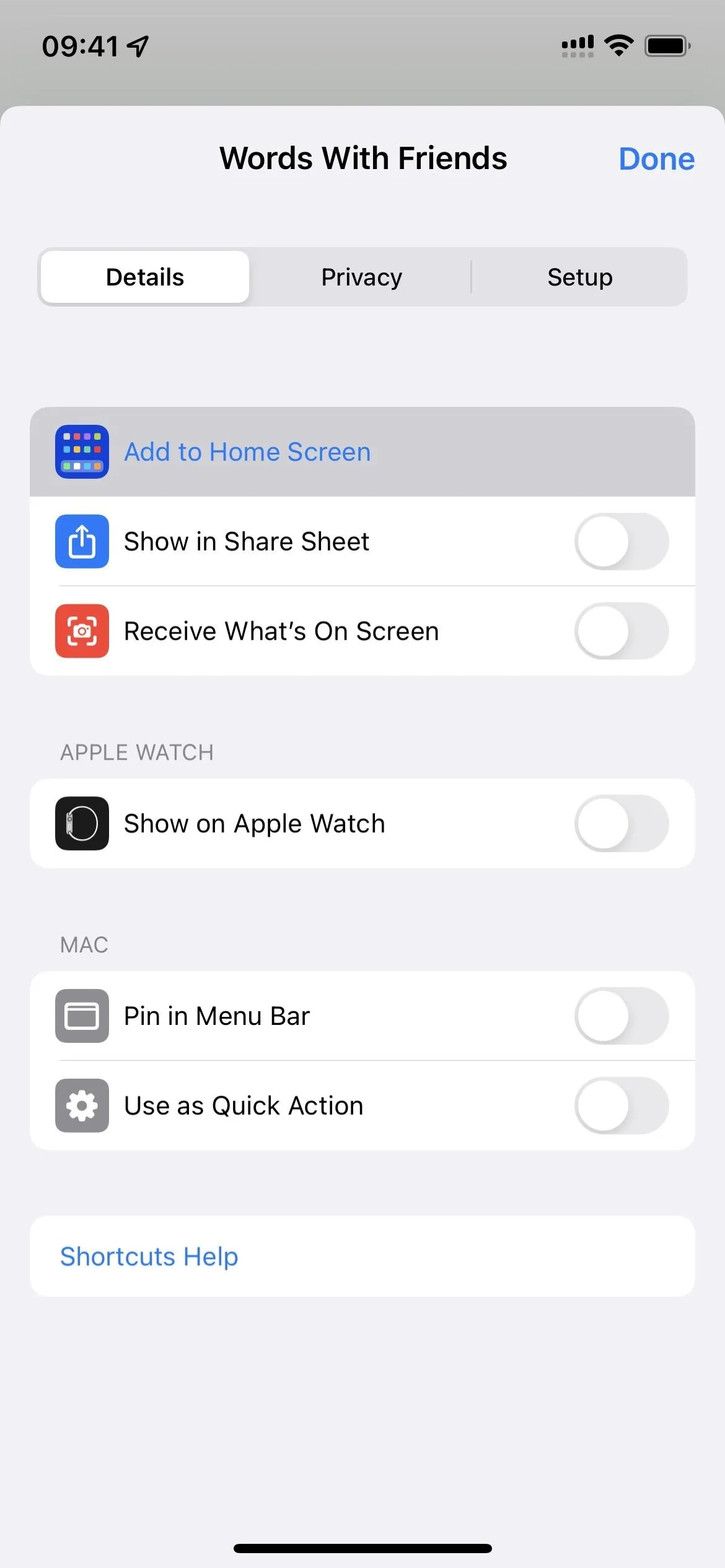 Settings menu showing various file format options for saving documents on a mobile device.