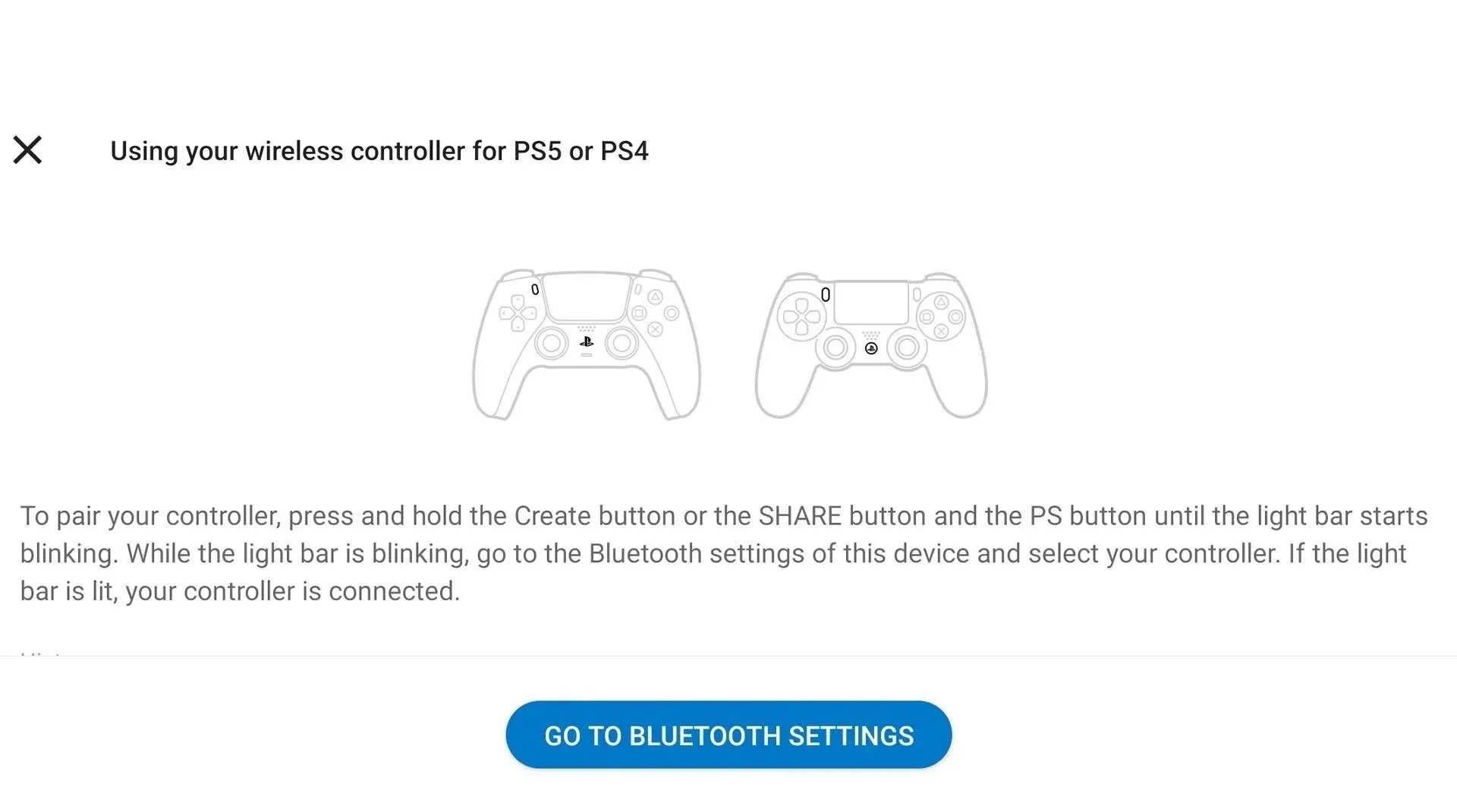 Using a wireless controller for PS5 or PS4 setup guide.