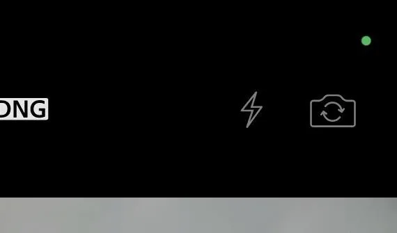 Camera interface with flash and capture icons.