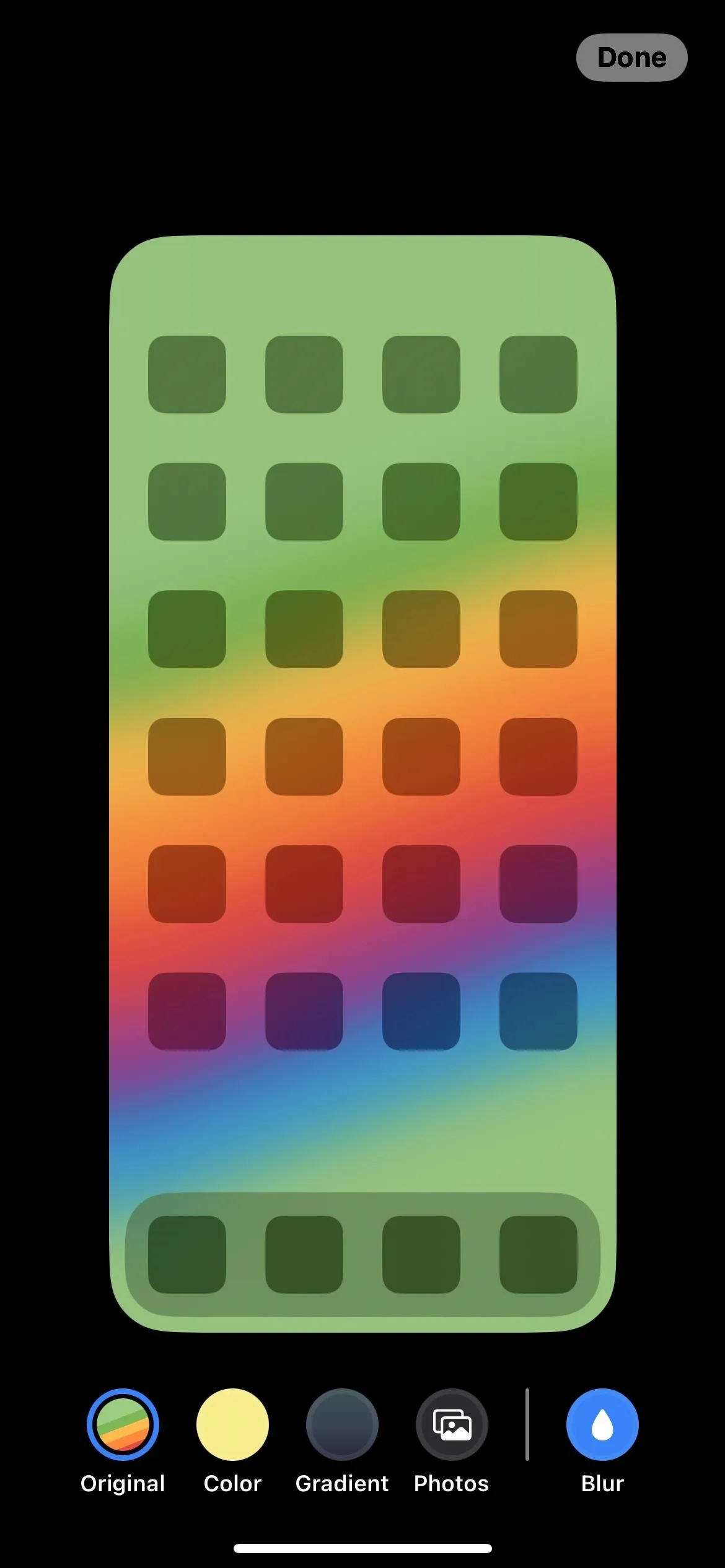 Colorful app grid on a smartphone screen.