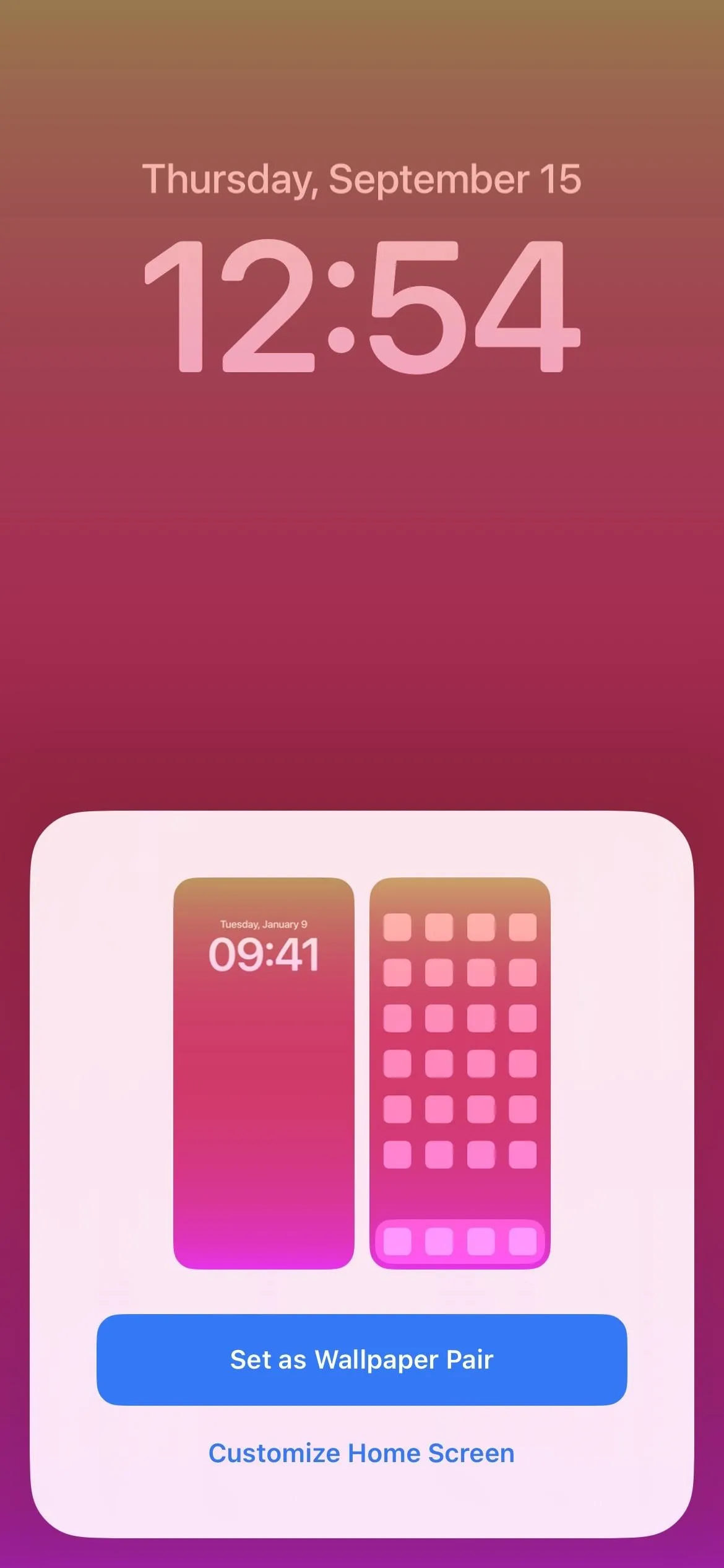 Smartphone screen displaying the time and a calendar widget.