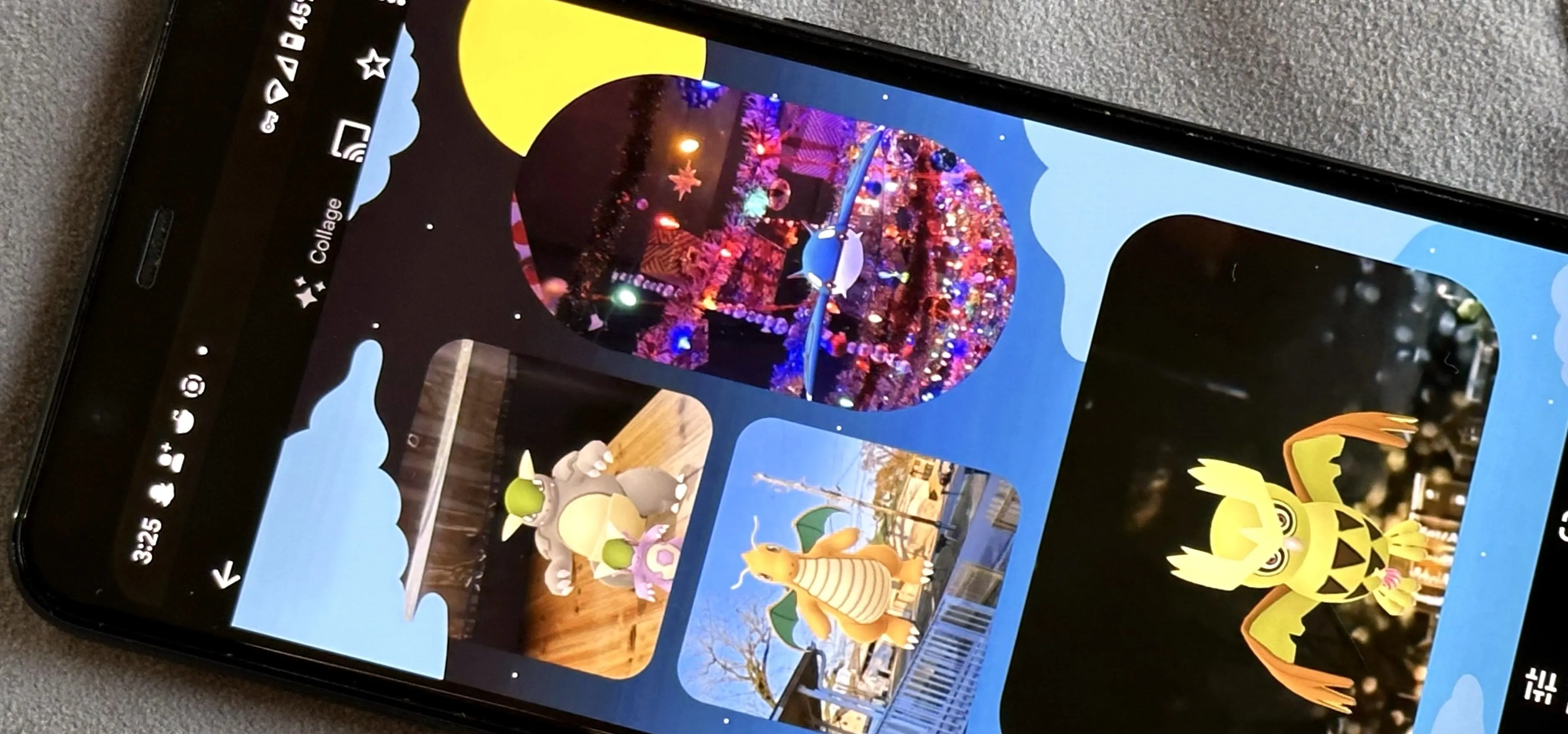 Collage of colorful smartphone screen images featuring animated characters and vibrant scenes.