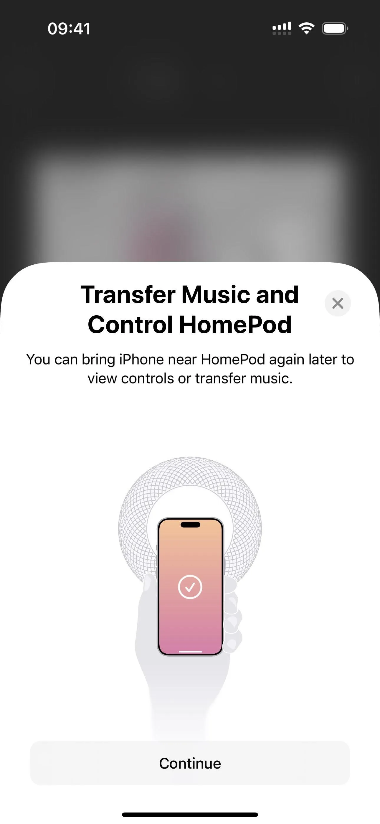 Transfer music and control HomePod using your iPhone.