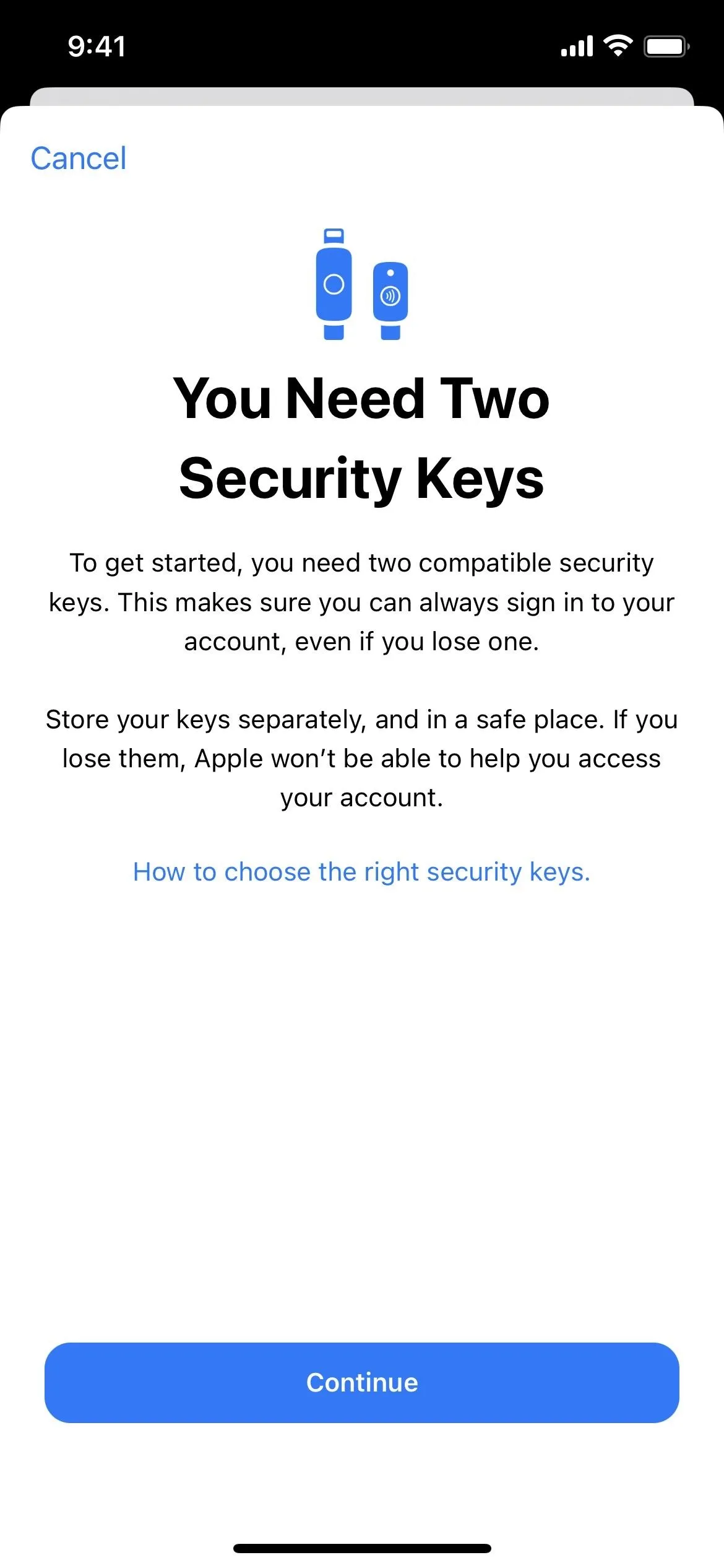 You Need Two Security Keys for Account Verification