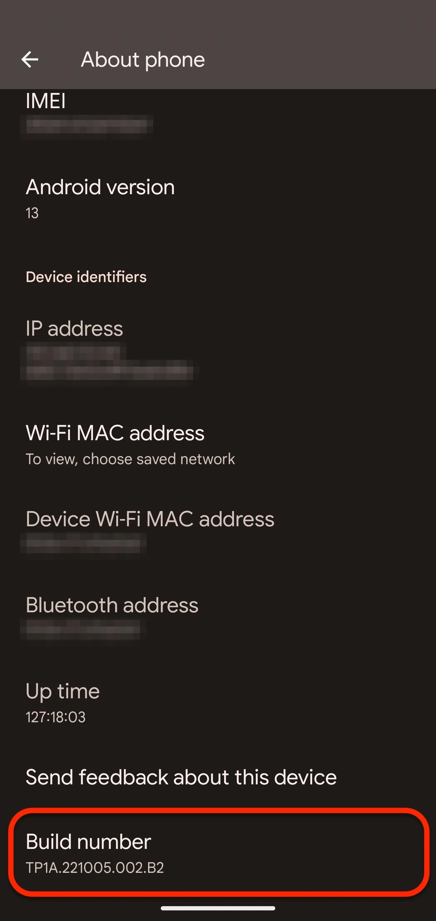 Network settings interface displaying various connection details.