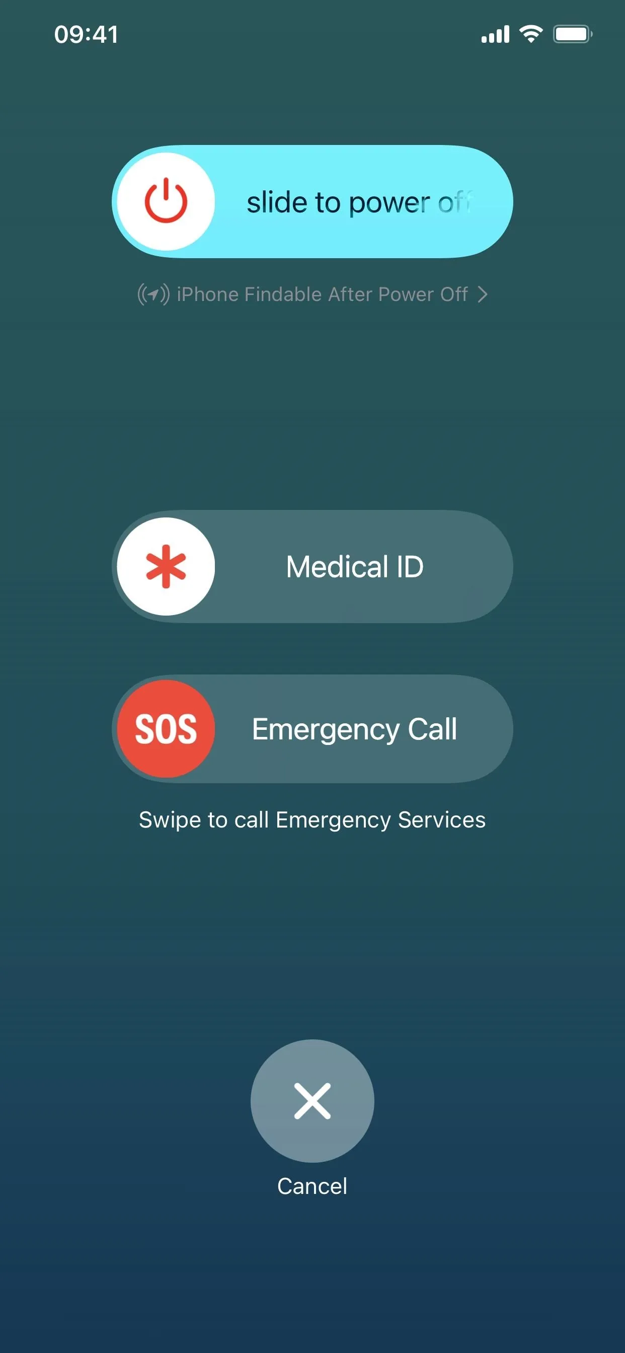 Emergency call screen on a mobile device.