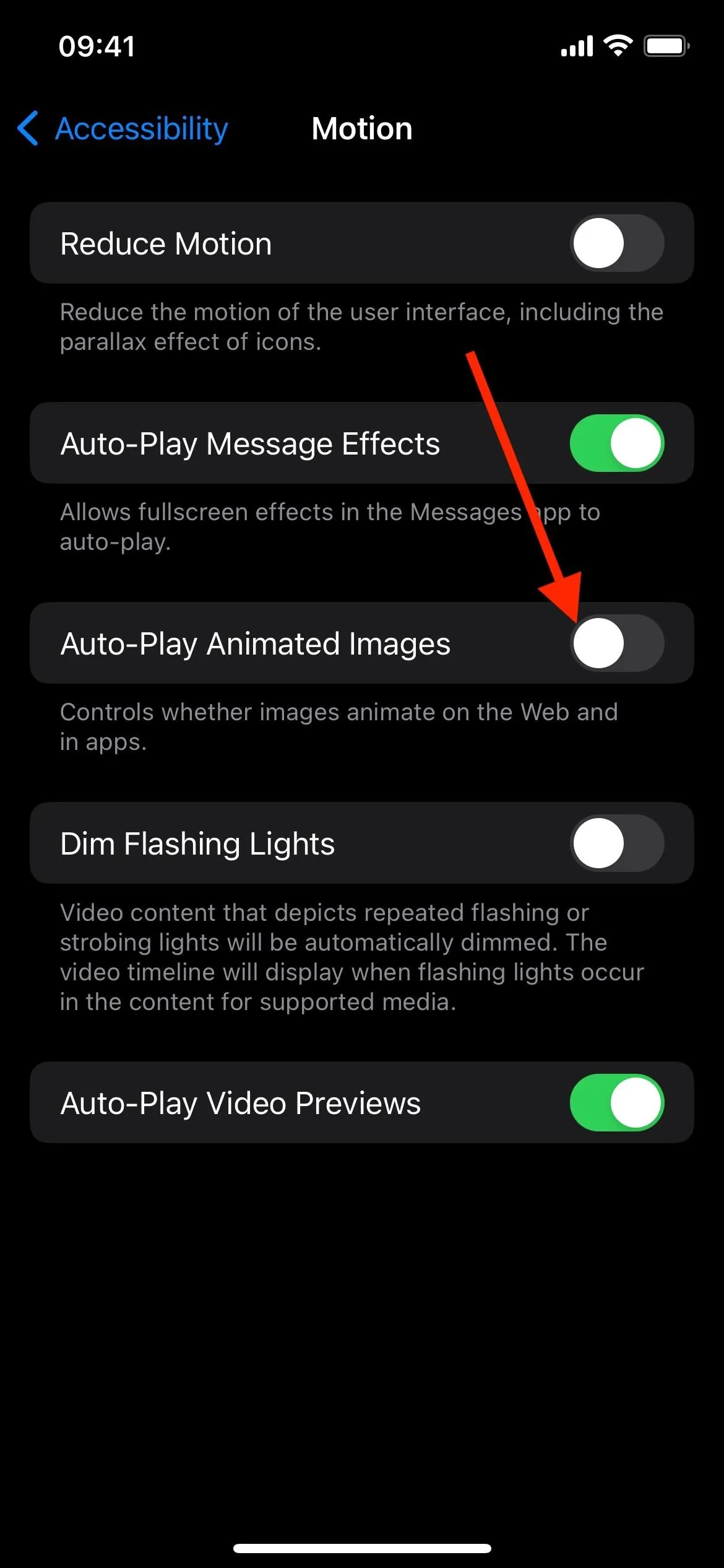 Settings menu with options for Apple Pay features, highlighting the "Apple Pay Animated Images" toggle.