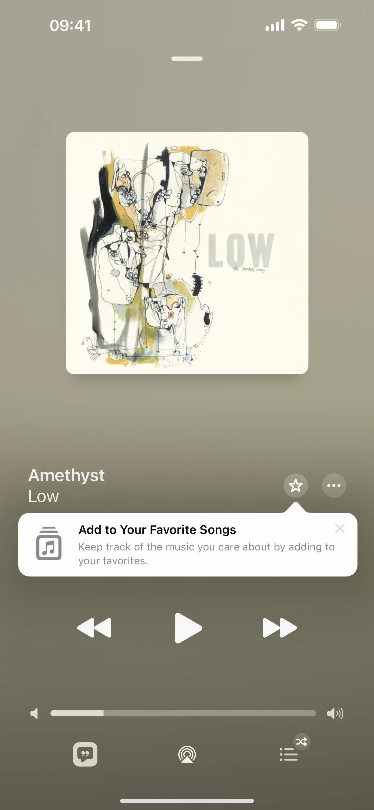 Album cover for "Amethyst" by COW with a play interface displayed.