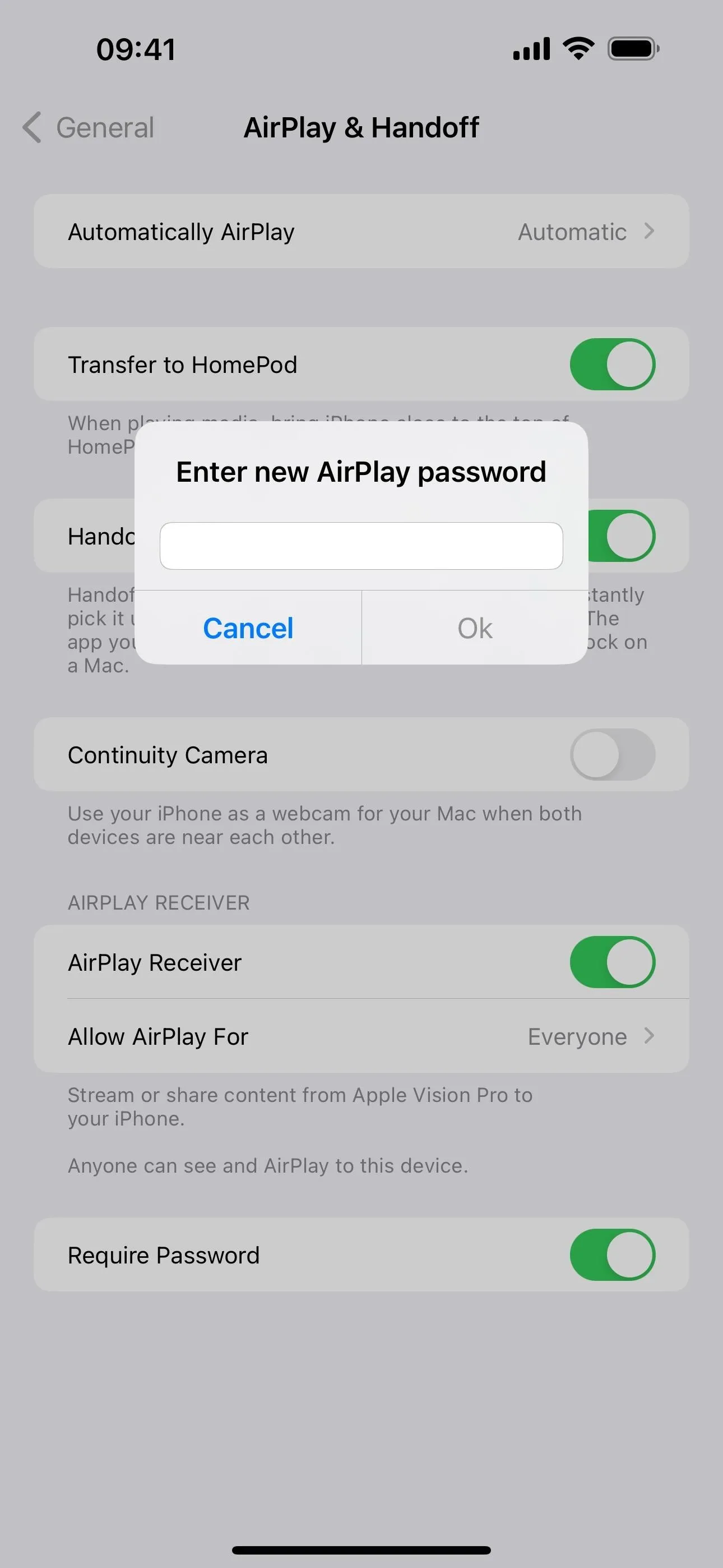 Settings screen for enabling or disabling features related to Apple Pay on a mobile device.