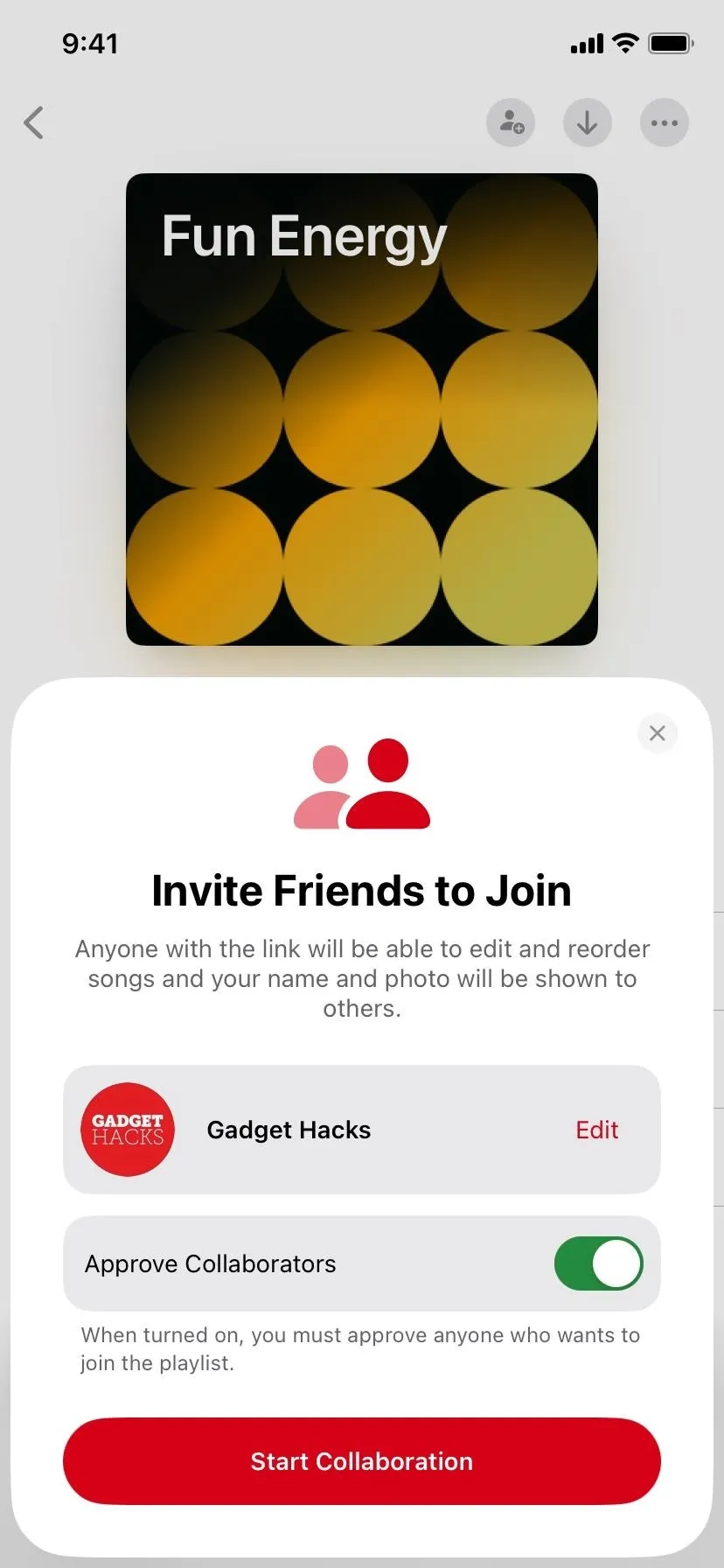 Invite friends to join and manage energy settings on the app.