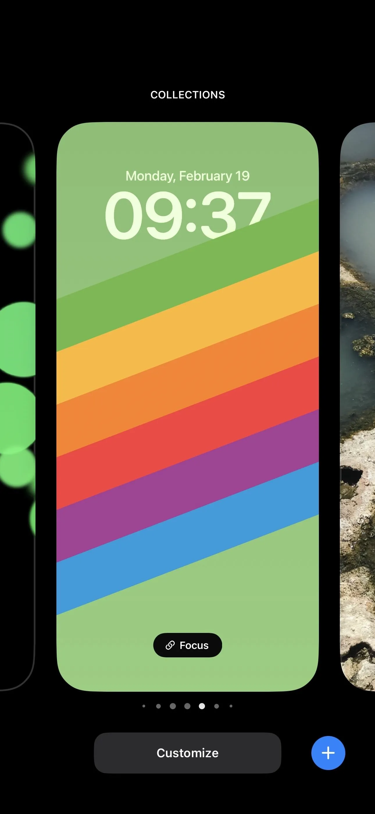 Colorful smartphone lock screen displaying the time 09:37.