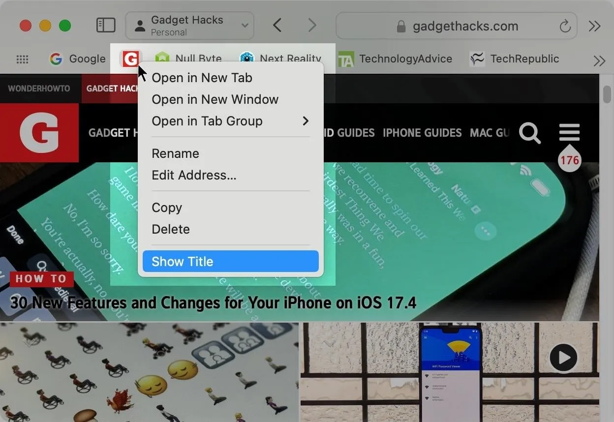 This Hidden Setting Gives Safari's Favorites Bar Better-Looking Shortcuts to Your Most-Used Bookmarks