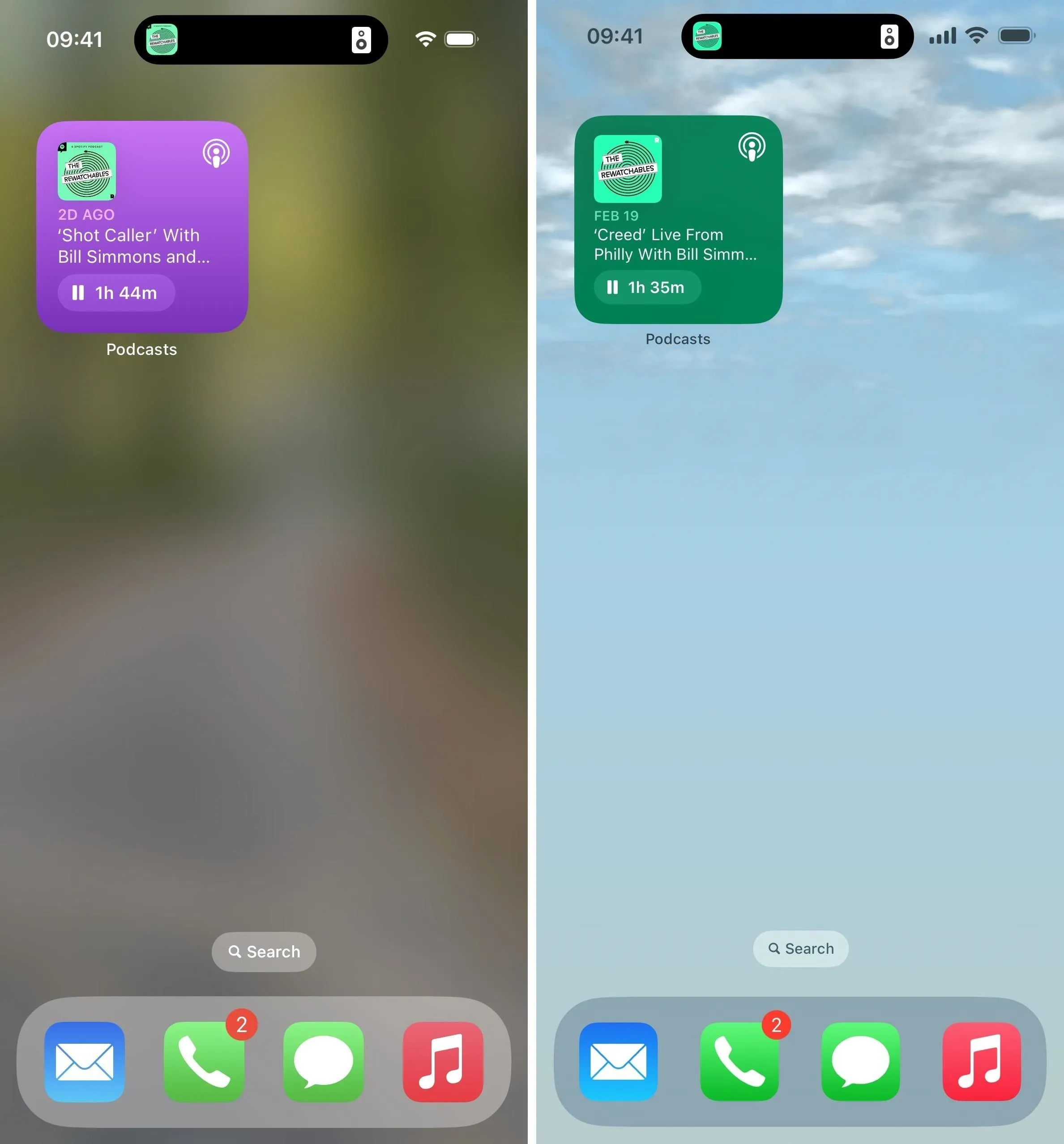 Smartphone home screen showing app notifications and icons against a blurred background.