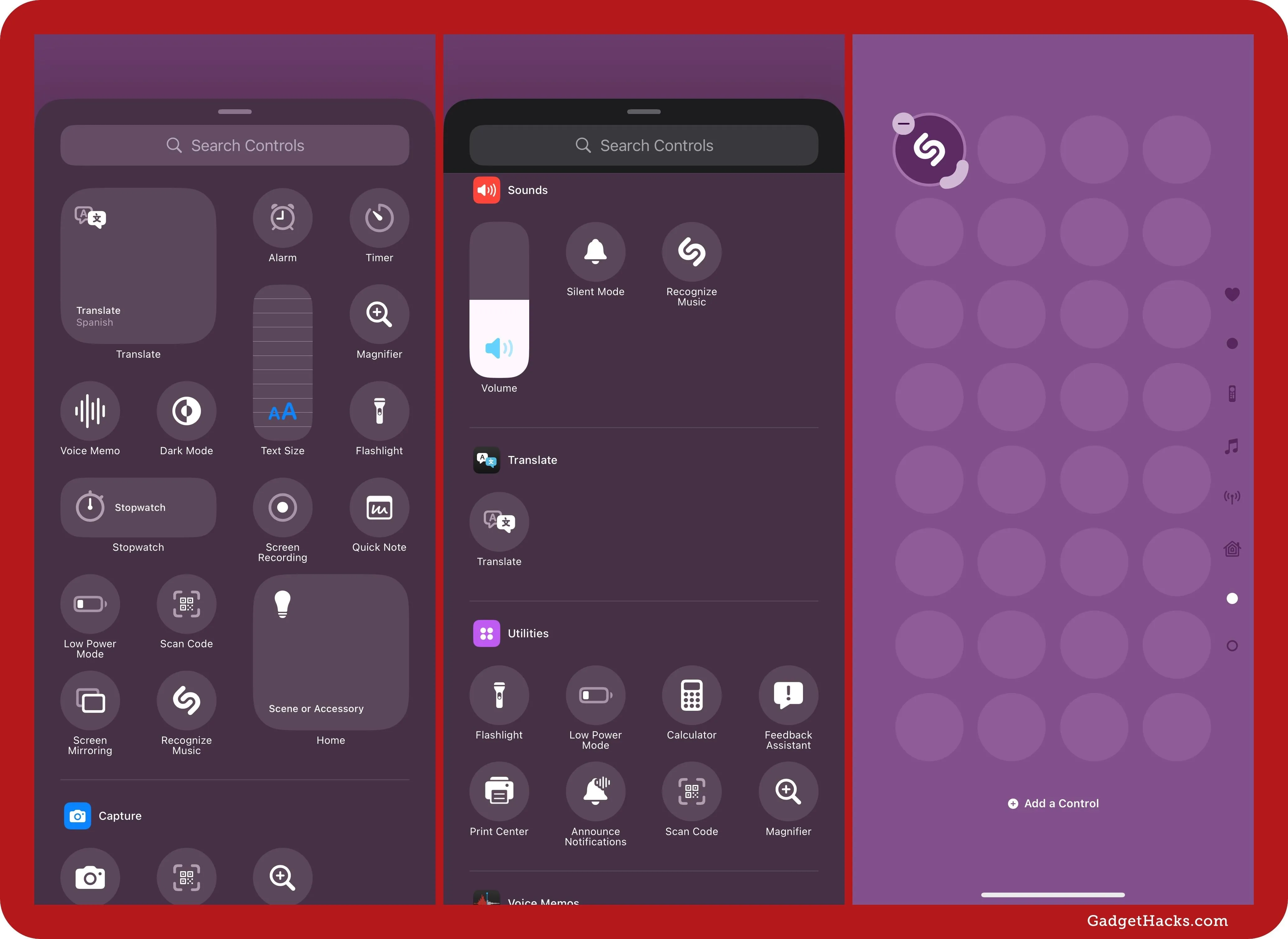 User interface display of a mobile application with various icons and menu options.